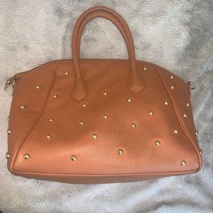 Brown & Gold Stud Bag